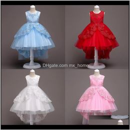 Dresses Clothing Baby Kids Maternity Drop Delivery 2021 Princess Baby Skitr Tail Dress Girls Bubble Skirt Gauze Lace Round Neck Sleeveless Ps