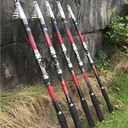 GDA Carbon Fibre Telescopic Fishing Rod for , Spinning Rod, Professional Manual Tackle, 2.1/2.4/2.7/3.0/3.6M 211118