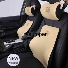 Car Seat Headrest Neck Pillow Auto Cellular Grid Memory Cotton Head Support Cushion Lumbar Pillow Breathable For Car Accessories