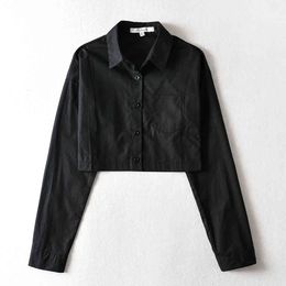 black button down collar shirt womens