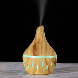 Air Humidifier Wood Aroma Diffuser Aromatherapy Essential Oil Diffuser Ultrasonic Cool Fogger Humidifier With 7 Color LED Light