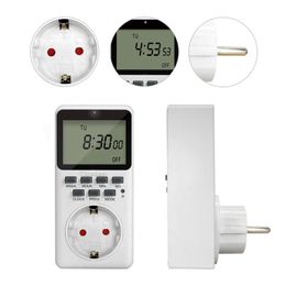 Timers EU UK US FR TH Plug Digital Weekly Programmable Electrical Wall Plug-in Power Socket Timer Switch Outlet Time Clock 220V 110V AC