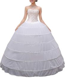 High Quality Women Crinoline Petticoat Ballgown 6 Hoop Skirt Slips Long Underskirt for Wedding Bridal Dress Ball Gown2620