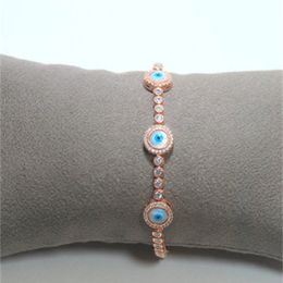 3 pcs mother of pearl evil eye charm tennis chain high quality adjusted fashion turkish Jewellery bracelet