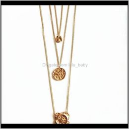 & Pendants Jewellery Drop Delivery 2021 Chokers Necklaces Baroque Coin Disc Pendant Choker Layered Chain Necklace For Women1 Xkc5B