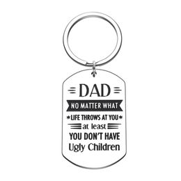 10Pieces/Lot Fathers Day Gift Keychain for Dad from Daughter Son Birthday Thanksgiving Day Christmas Funny Gift for Dad Father Daddy Papa