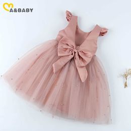 Ma&Baby 1-7Y Summer Princess Toddler Kid Child Girls Tutu Dress Party Wedding Birthday Dresses For Girl Pearl Bow Costumes Q0716