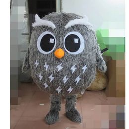 Halloween Gray Owl Mascot Costume High Quality Customize Cartoon Anime theme character Unisex Adults Outfit Christmas Carnival fancy dress
