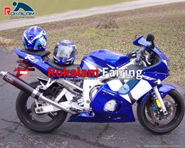 Aftermarket Covers For Yamaha YZF R6 YZF-R6 1998 1999 2000 2001 2002 YZF600 R6 98-02 Blue White Fairings Bodyworks (Injection Molding)