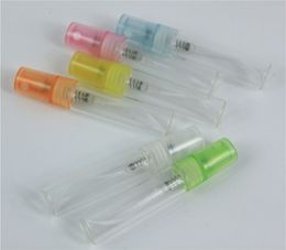 100pcs/lot 5ML Colourful Mini Portable Glass Perfume Bottle With Parfum Cosmetic