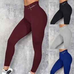 4Colors Fitness Push Up Leggings Women Elastic Slim Sports Letters Print Leggings Female Plus Size High Waist Workout Gym Pants 210929