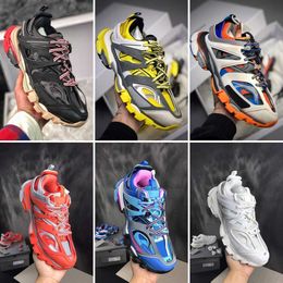 Lüks Tasarımcılar Platformu Rahat Ayakkabılar Kadın Erkek Parça 3.0 Sneakers Mesh Naylon Baskılı Deri Eğitmenler Üçlü S Ayakkabı Kutusu