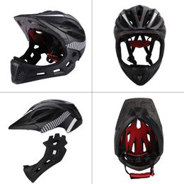 Motorcycle Helmets Children Multi-function Sports Full Face Helmet With Taillights For Cycling And Skating Accessories F