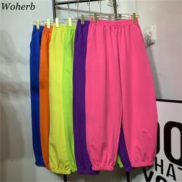 Women Pants Candy Colors Sweatpants Loose Casual Clothes High Waist Harem Streetwear Lady Trousers Plus Size 92542 210519