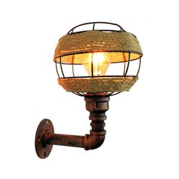 Vintage Retro Rope Wall Lamp Sconce Lights E27 Industrial Decor Indoor Lighting Bedside Dining Room Bedroom Light