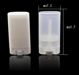 1000pcs New 15ml Clear/White Deodorant Container Lotion Bar 15g Oval Twist Tube Round Lip Balm Tube Wtih Lable Cost