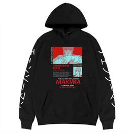 Newest Chainsaw Man Hoodies Anime Manga Print Streetwear Men Women Fashion Sweatshirts Oversized Hoodie Harajuku Unisex Clothing G1229