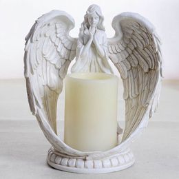 European Angel tick Led Candle Creative Resin Crafts Birthday Holders Christmas Scented Candles Gift Home Decor