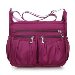 HBP Waterproof Oxford cloth mother bag leisure backpack multi-layer nylon Single Shoulder Messenger Bags Canvas Business Wallet Handbag 27*21*8CM 005