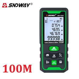 SNDWAY Laser Distance Metre Laser Rangefinder Roulette Tape Green Laser Range Finder Ruler Trena Distance uring Instrument 210719