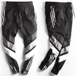 Spring Summer Sports Pants Men Tooling Pants Male Beam Feet Male Youth Version Closing Feet Nine Points Pants Casual Pant 211201