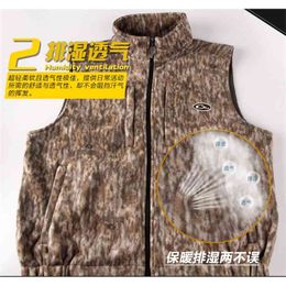 WTM Winter wind compound fleece plus velvet warm jungle bionic camouflage clothing cold warrior vest 210923