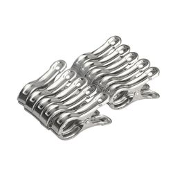 Clothing & Wardrobe Storage Clothes Peg 10PCS Outfit Stainless Steel Beach Towel Clips Keep Your From Blowing Away Drop Utility Clothespins