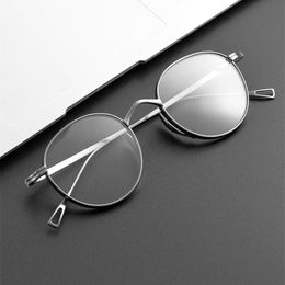 Retro Sunglasses Fashion Frames Oval Ultralight Titanium Glasses Frame Men Optical Myopia Prescription Eyeglasses Women Vintage Round Readin