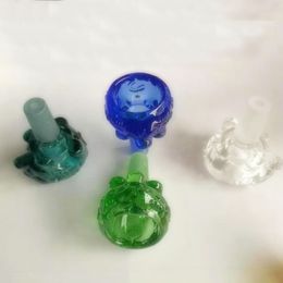 Colorful Cool Animal Smoking 14MM 18MM Male Interface Joint Handmade Thick Glass Herb Tobacco Oil Rigs Waterpipe Hookah Bong Dabber Funnel Bowl