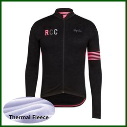 Pro Team RAPHA Cycling Jersey Mens Thermal Fleece Long Sleeve Mountain Bike Shirt Road Bicycle Tops Sports Uniform Racing Clothing Outdoor Sportswear Y21050611