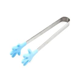 Small Palm Tongs Cake Barbecue Tool Stainless Steel Silicone Clip Ice Sugar Non-Slip Clips Mini Food Tong RRD7707