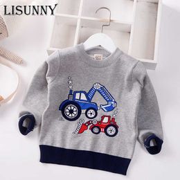 Kids Sweater Boys Knitted Pullover 2021 Autumn Winter New Children Clothing Cartoon Car Fashion Cotton Toddler Baby Sweaters 3-7 Y1024