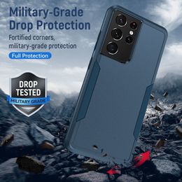 Heavy Duty Rugged Armor Shockproof Cases For Samsung Galaxy S21 Ultra S20+ 5G S22 S21 FE S10 Plus Soft TPU Hard PC Back Cover