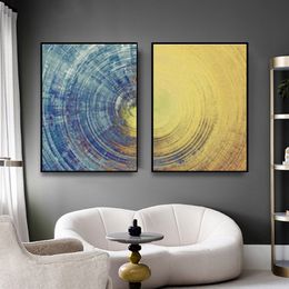 Nordic Style Abstract Decoration Painting Wall Art Annual Ring Poster Print On Canvas For Living Room Home Decor No Frame