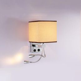 Modern LED Wall Lamp E27 Sconce Light Eye Protect Reading Study Night With USB Interface Bedroom Bedside Lamps