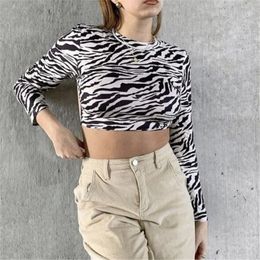 Women Vintage O-Neck Short Crop Blouse Female Long Sleeve Slim Shirts Chic Backless Blusas Tops 210430