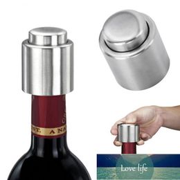 1PC Stainless Steel Vacuum Wine Bottle Stopper Sealer Bar Tools Cocktail Bottle Cover Pour Cap High Quality Plug Factory price expert design Quality Latest Style
