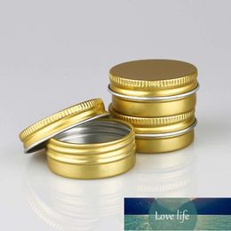 15G Gold Cosmetic Lip Balm Blusher Containers Nail Art Crafts Pot Refillable Bottle Screw Make Up Pot Jar Tin Container 50pcs Factory price expert design Quality