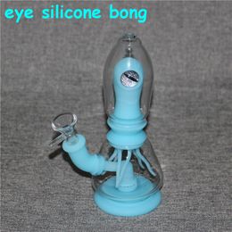 hookahs Eyes Design Joint 14.4 mm Bowl Tall 7.8inch glass bongs Smoking Water Pipes in stock
