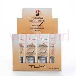 TLM Foundation La carnagione che cambia la temperatura Liquid Face Makeup Girl Beauty Waterproof Foundations Epacket Ship