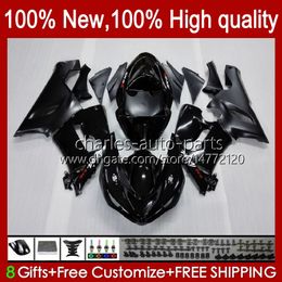 Full Fairings For KAWASAKI NINJA ZX600C ZX-600 ZX 6R 600CC 6 R ZX636 05-06 Bodywork 7No.25 ZX-636 600 CC ZX6R 05 06 ZX600 ZX 636 ZX-6R 2005 2006 OEM Bodys Kit stock black