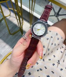 Brand Watches Women Girl Flower Style Leather Strap Quartz Wrist Watch Clock L62