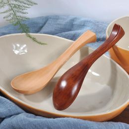Spoons 10 Pieces Boutique Hand Spoon Porridge Table Nanmu Superba Dessert Creative Japanese Wooden
