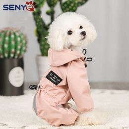 Impermeable Perro Clothes Jacket Waterproof Mesh Breathable Sweat-Absorbent Dog Raincoat Coat Roupa Puppy Abrigo