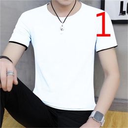 printed short-sleeved t-shirt men's tide brand Korean version of the trend fashion personality male dx 210420