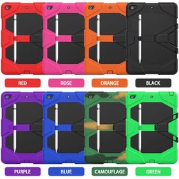 Shockproof Tablet Cases for iPad 10.2 [7th/8th/9th Gen] Mini 6/5 Air 4/3/2/1 Pro 11 10.5 9.7 inch Samsung Galaxy Tab T220 T500 T290 T307 Multi Angle Viewing 3-Layer Protection Case