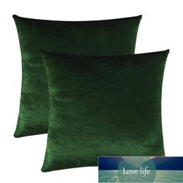 2 Packs Decorative Cushions Covers Cases for Sofa Bed Couch Modern Luxury Velvet Home Throw Pillows Covers Green Gold 45x45 Factory price expert design Quality