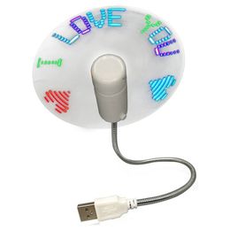 BL-S02-5 USB Driver Programmable LED Colour Text Advertising Message Fan