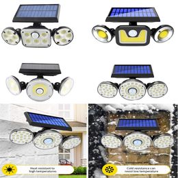 Outdoor Solar Lamp With Motion Sensor 3 Mode Security Lights Wireless 70 LED Flood Light Waterproof Suitable For Garage Aisle Path Courtyard Lighting