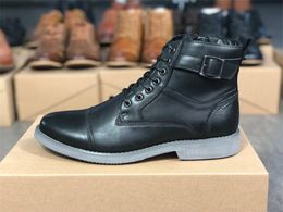 Mode Männer Martin Boot Oxford Lace Up Formale Kleid Schuhe High Top Echtes Leder Turnschuhe Männlichen Nicht-schlupf Knöchel stiefel Party Hochzeit Schuh 010